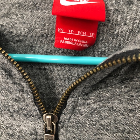 Nike Zip Up Heather Grey Sweatshirt - Picture 7 of 7